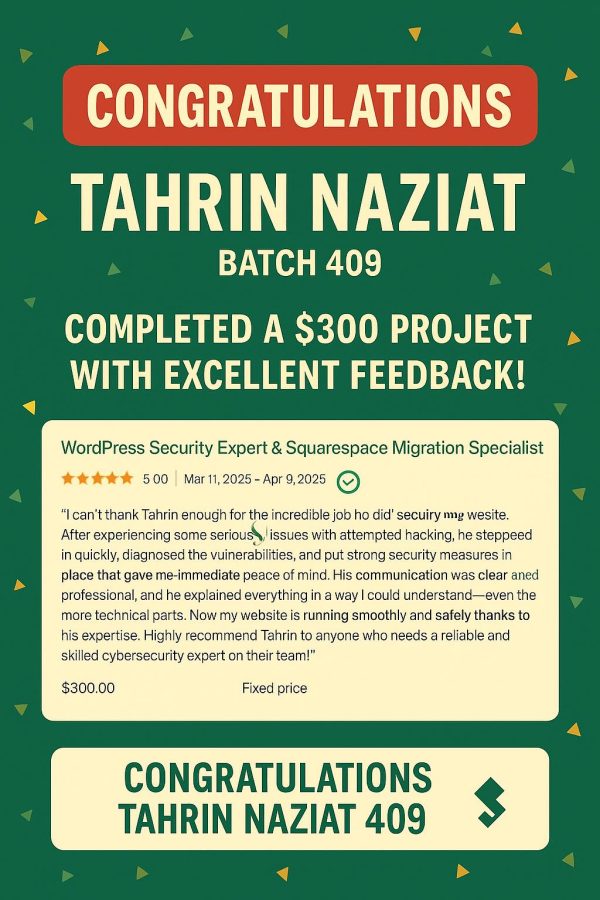 Tahrin's Success